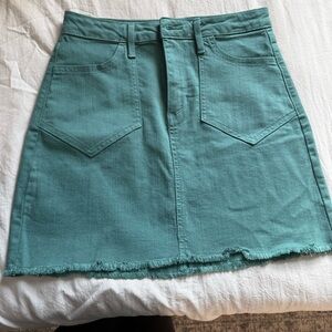 Just black denim teal skirt